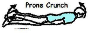 Prone crunch